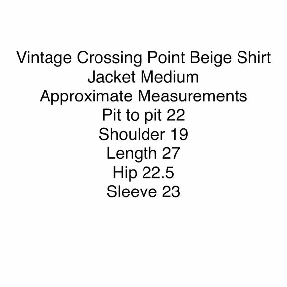 Linen Casual Shirt Jacket SZ M Vintage Crossing Point Band Collar Retro Tan - Picture 6 of 12